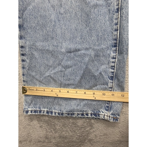 Levi's 94 Baggy Wide Leg Jeans Womens Measured 30x30 Blue Light Wash Distressed - Picture 2 of 9